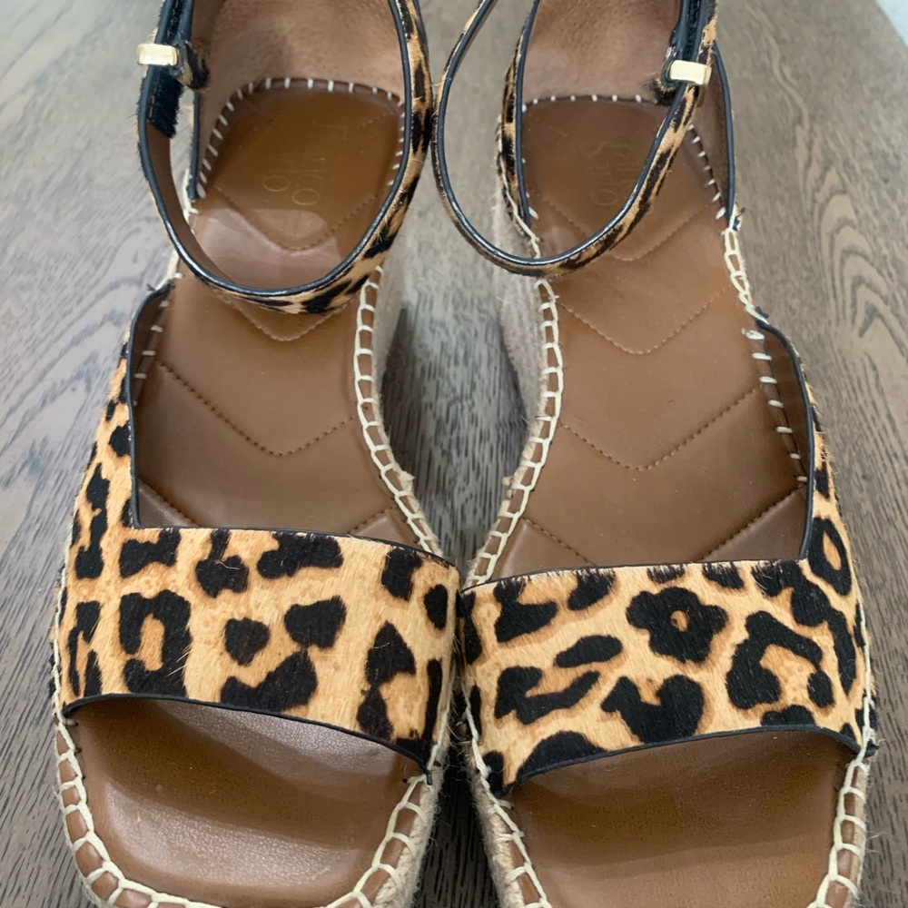 Franco Sarto Brown and Black Wedge Shoes